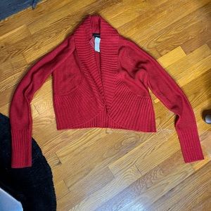 Covington Sweater Missy Circular Shrug Cardigan Tango Red Cardigan Size Small